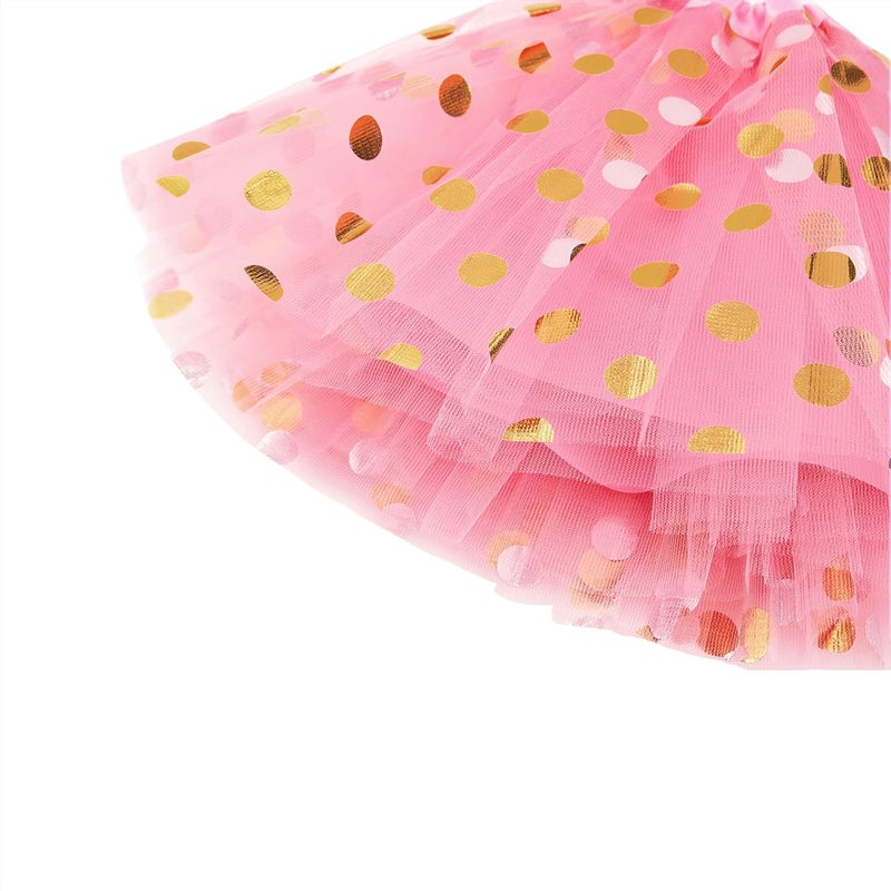 Zando Tutu for Toddler Girls Kids 4 Layers 2-8 Years Halloween Princess Dress up Soft Puffy Tulle Birthday Dance Skirt - Image 2